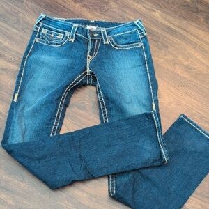 True Religion Dark Blue Straight Leg Jeans
